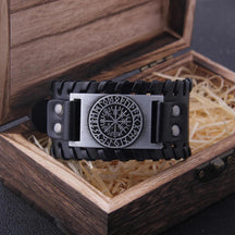 Pulseira de Couro Viking - Rocktude