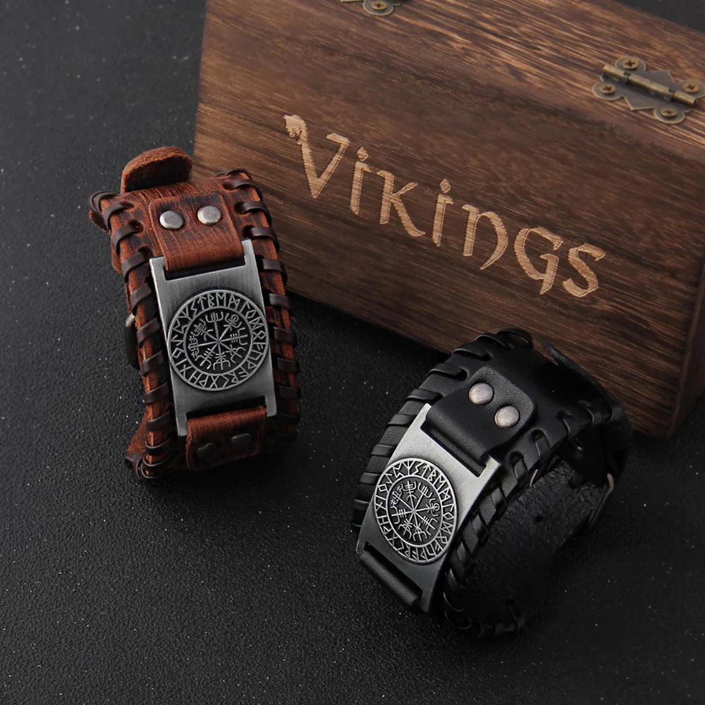 Pulseira de Couro Viking - Rocktude