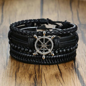 Pulseira de Couro Trançadas Rocktude - Rocktude