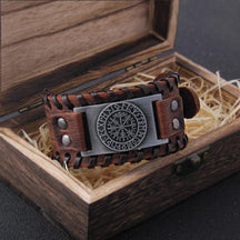 Pulseira de Couro Viking - Rocktude