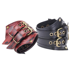 Pulseira de Couro Genuíno Punk Rock Retrô - Rocktude