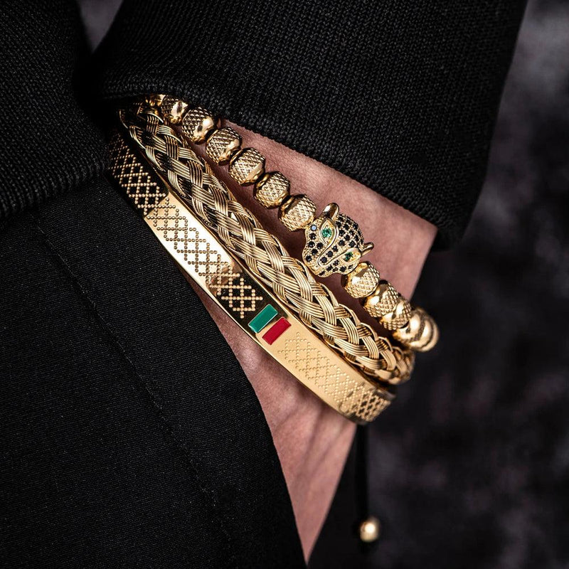 Pulseira Luxo Bracelete de Leopardo - Rocktude