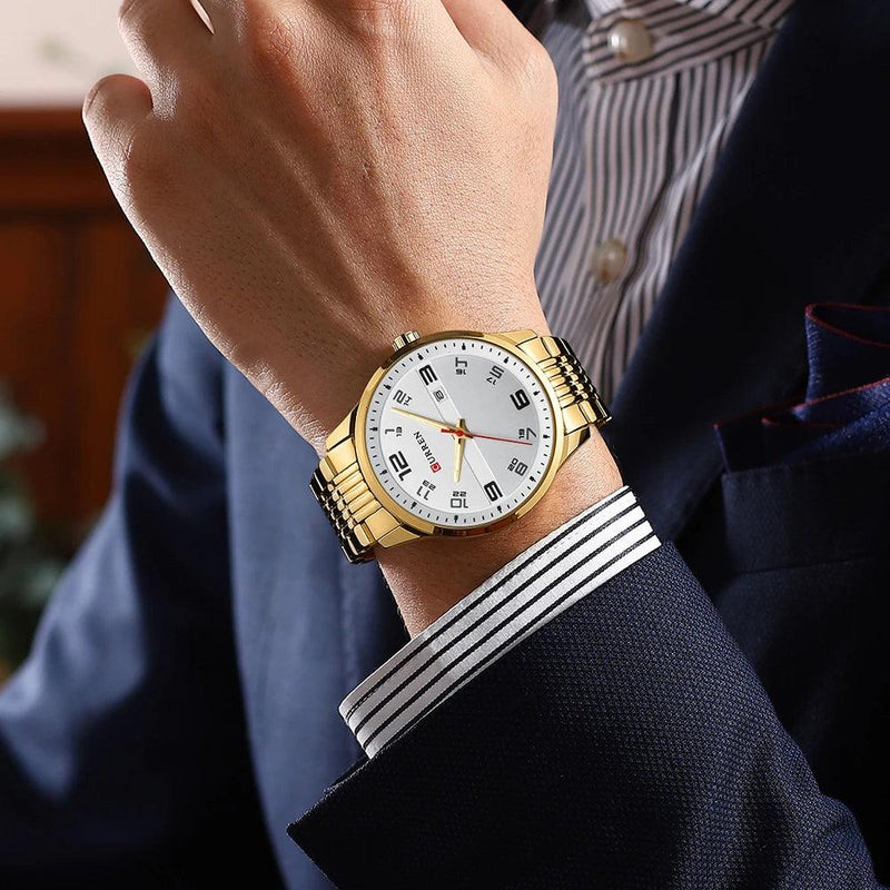 Relógio Masculino Luxury Quartzo Aço Inoxidável - Rocktude