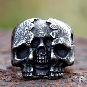 Anel 3D Skull Rebirth - Rocktude