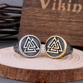 Anel Amuleto Valknut Aço Inox - Rocktude