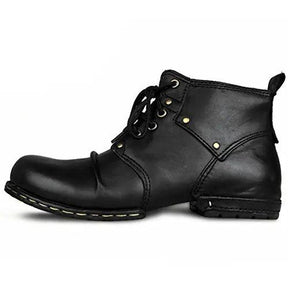 Bota Coturno Masculino em Couro Genuíno - Rocktude