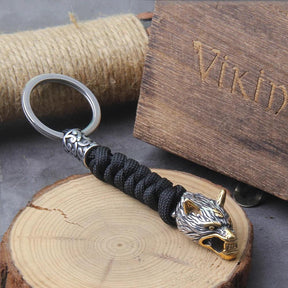 Chaveiro Viking Cabeça de Lobo - Rocktude