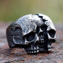 Anel 3D Skull Rebirth - Rocktude