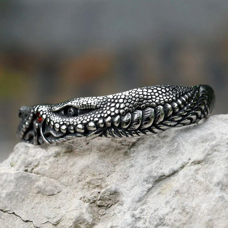 Pulseira Bracelete Ajustável Cobra Píton - Rocktude