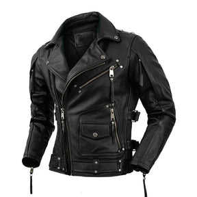 Jaqueta Couro Masculina Biker - Rocktude