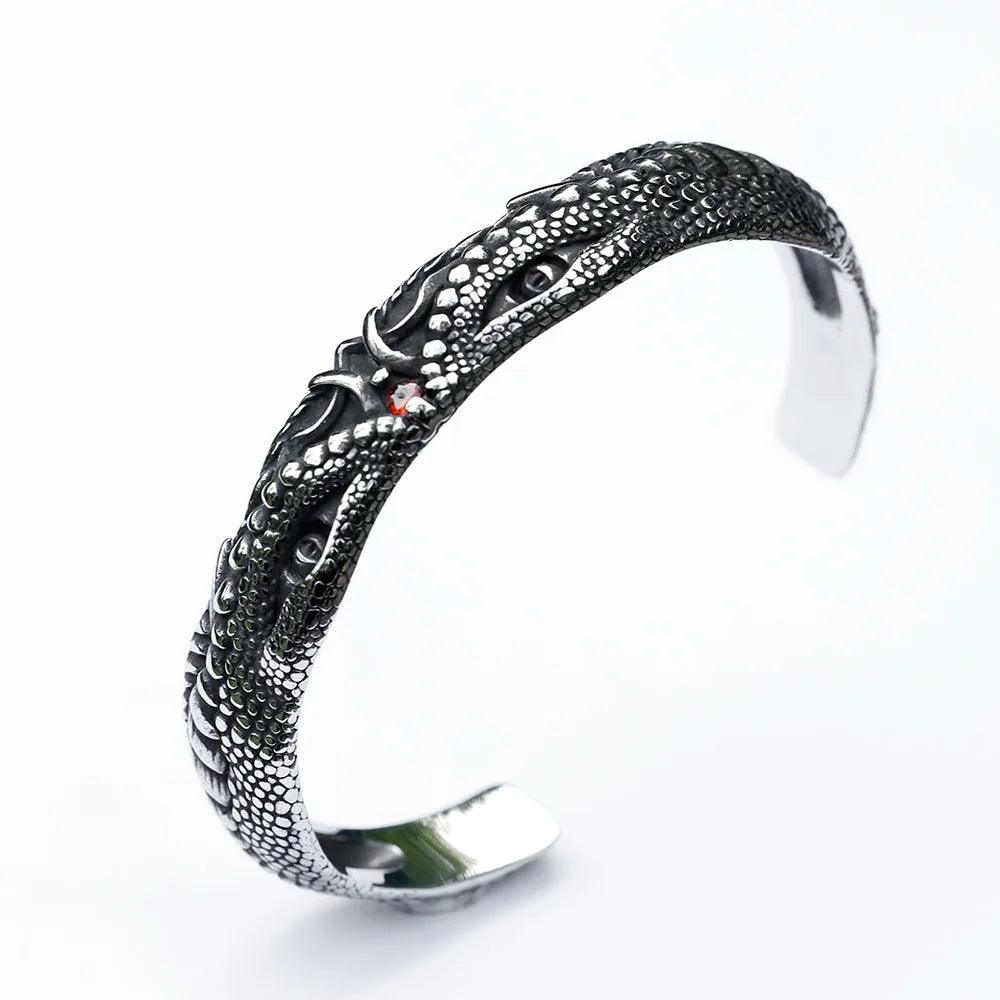 Pulseira Bracelete Ajustável Cobra Píton - Rocktude